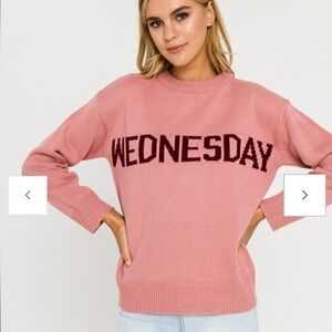 English Factory Pink Graphic Sweater